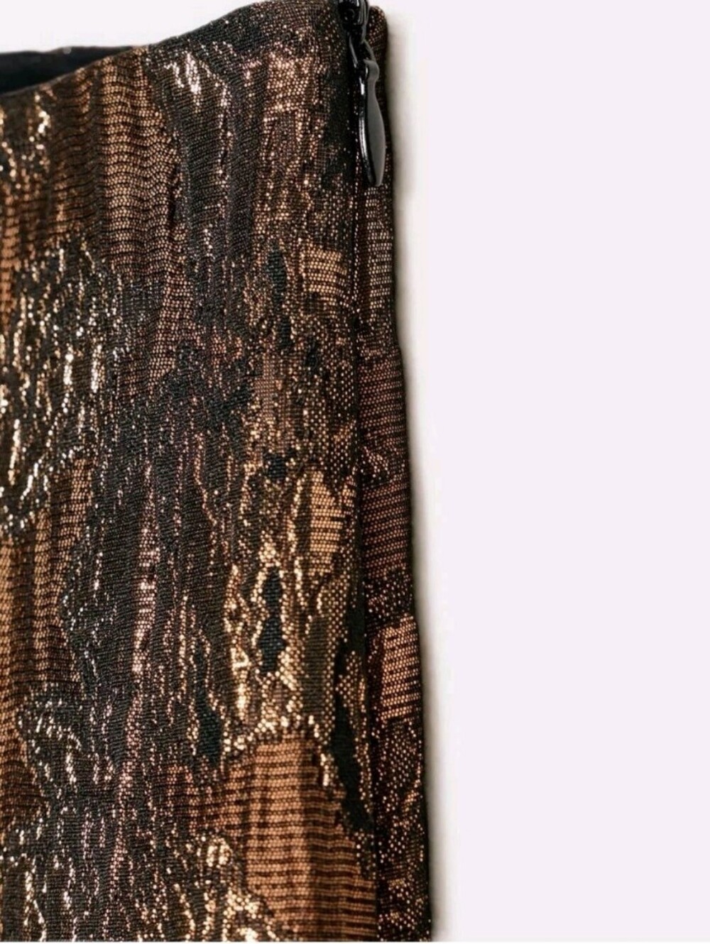 ZARA Highly Sought-after Shiny Metallic Jacquard Cape Skirt - Picture 5 of 12